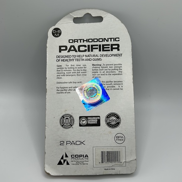 Virginia Tech Orthodontic Pacifiers 2 Pack - Picture 5 of 5